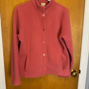 L.L. Bean Pink Fleece Blazer